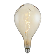 Daylight Italia Ampoule LED bombée - Ø 16,5 x 30 cm - E27 - 5W dimmable - 1800K - ambre