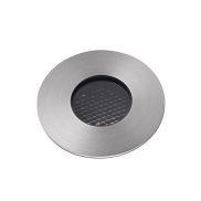 Faro Grund - spot rond pour l'extérieur - Ø 80 mm, Ø 60 mm à encastrer - 7W LED inclus - IP67 - acier inoxydable satiné - couleur de lumière blanc chaud (3000K)