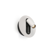 Faro Timit - lampe de chevet avec port usb - 5,3 x 11,2 x 3 cm - 4,5W LED inclus - blanc mat et noir texturé