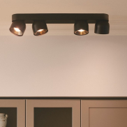 Nordlux Pitcher - spot en saillie - 65,9 x 10 x 11,6 cm - noir et or