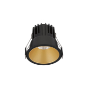 Nova Luce Luela - spot encastré - Ø 85 mm - taille d'encastrement 75 mm - 13W LED inclus - noir et or - 4000K