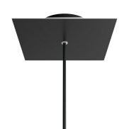 Creative Cables - Rose-One Rosace de plafond carrée pour 1 point lumineux - 20 x 20 x 3,5 cm - noir