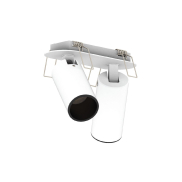VK Lighting Coko - spot encastrable avec rosace encastrée - 12,5 x 4,5 x 7,3 cm - 100 x 35 mm taille d'encastrement - 2 x 6W LED incl. - blanc