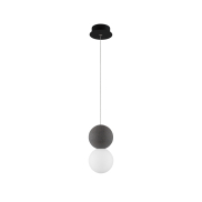 Nova Luce Zero - lampe suspendue - Ø 10 x 120 cm - gris