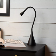 Lucide Zozy - lampe à poser - Ø 11,2 x 48,5 cm - 4W LED inclus - 3 niveaux de gradation - noir