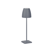 Nova Luce Colt - lampe de table rechargeable par câble USB - Ø 11 x 38 cm - 2W dimmable LED inclus - IP54 - gris basalte