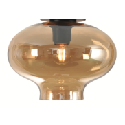 Artdelight Toronto - abat-jour en verre - Ø 26,5 x 18,5 cm - ambre