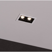 Nova Luce Akira - spot à encastrer - 7,1 x 7,2 cm - 72 x 41 mm taille d'encastrement - 5W LED inclus - noir - blanc chaud