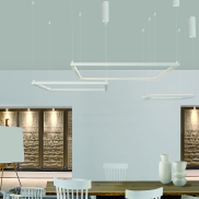 Nova Luce Eterna - lampe suspendue - 100 x 100 x 120 cm - 50W LED dimmable inclus - blanc sable