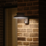 Nordlux Justina - applique solaire extérieure avec détecteur de mouvement - 28,5 x 23 x 14,5 cm - 5W LED inclus - IP44 - noir