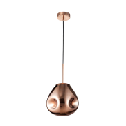 Nova Luce Lava - lampe suspendue - Ø 25 x 120 cm - cuivre