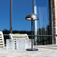 Lucide Joy - lampe de table rechargeable - Ø 12 x 32 cm - 1,5W dimmable LED inclus - IP54 - noir