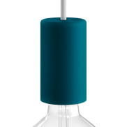 Creative Cables Eiva Elegant - Raccord E27 avec support de câble en silicone - Ø 6 x 10,5 cm - IP65 - pétrole