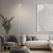 Nova Luce Notos - lampadaire - 27 x 205 cm - 30W dimmable LED inclus - blanc sablé