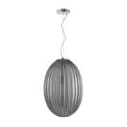 Nova Luce Hector - lampe suspendue - Ø 30 x 120 cm - gris fumé et chrome