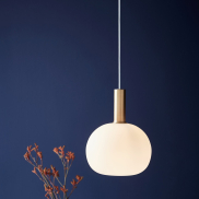 Nordlux Alton - lampe suspendue - Ø 25 x 333 cm - blanc opale et laiton ou noir