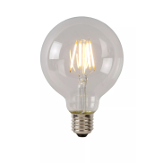Lucide Lampe à incandescence LED classe B - Ø 8 x 12,2 cm - E27 - 7W dimmable - 2700K - transparent