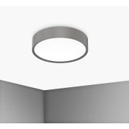 Century Italia Blanca Luxe - plafonnier - Ø 30 x 7 cm - 17W LED inclus - gris