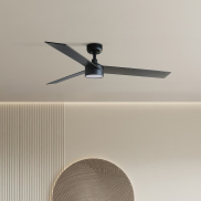 Faro Rudder L - ventilateur de plafond avec lumière - Ø 132 cm - noir mat