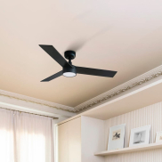 Faro Rudder S - ventilateur de plafond avec lumière - Ø 106 cm - noir mat