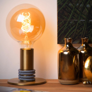 Lucide Marit - lampe à poser - Ø 10 x 12 cm - laiton satiné