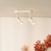 Lucide Jaster 2 - spot en saillie - 20 x 6 x 15,5 cm - 2 x 5W LED inclus - blanc