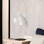 Nova Luce Joy - applique murale - 8 x 14 x 20,5 cm - 7W LED inclus - blanc sable