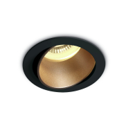 ONE Light Chill Out - spot encastrable - Ø 79 mm, Ø 72 mm encastrable - noir et laiton