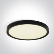 ONE Light Plafo - plafonnier - Ø 50 x 2,7 cm - 40W LED inclus - noir