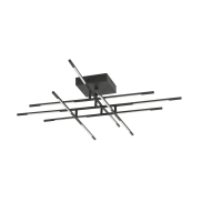Nova Luce Raccio - plafonnier - 94,5 x 94,5 x 21 cm - 48W LED dimmable inclus - noir