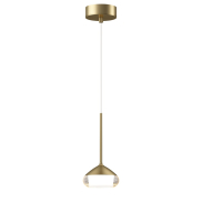 Artdelight Phoenix - lampe suspendue - Ø 11,6 x 208,2 cm - 7W dimmable led inclus - brushed gold