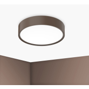Century Italia Blanca Luxe - plafonnier - Ø 40 x 7 cm - 24W LED inclus - café