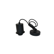 Artdelight Rosario - set de suspension pour Ø 20 cm - 150 cm - noir