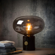 Lucide Charlize - lampe à poser - 24cm - noir