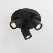 Nova Luce Amecy - spot en saillie 3L - Ø 22 x 12,5 cm - noir sablé