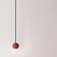 Nova Luce Zero - lampe suspendue - Ø 8 x 115 cm - rouge