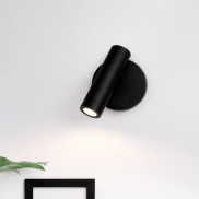 Nova Luce Laredo - applique murale avec interrupteur - 9 x 11 x 11 cm - LED 3W inclus - noir