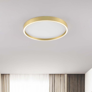 Nova Luce Istos - plafonnier - Ø 50 x 5 cm - 38W dimmable LED inclus - or brossé