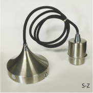 Artdelight Iron - lampe suspendue - Ø 12 x 120 cm - acier mat et noir