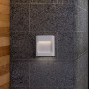 Nova Luce Tall - applique murale extérieure - 12,5 x 13,5 x 4 cm - 6W LED inclus - IP54 - blanc sablé