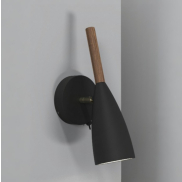 Design for the People Pure 10 - applique murale avec interrupteur - 17 x 26 cm - noir