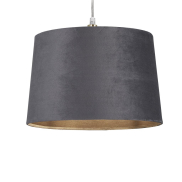 Abat-jour tambour Searchlight - Ø 30 x 20 cm - anthracite et or brossé