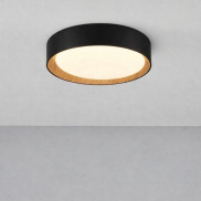 Nova Luce Stake - plafonnier - Ø 35 x 7 cm - 30W LED dimmable inclus - noir sable
