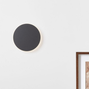 Nova Luce Nevo - applique murale - Ø 30 x 3,9 cm - 20,5W LED inclus - noir sable
