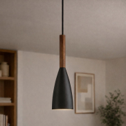 Design for the People Pure 10 - lampe suspendue - Ø 10 x 344 cm - noir et marron