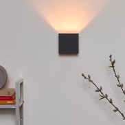 Lucide Xio Cube - applique murale avec 2 faisceaux réglables - 9,7 x 9,7 x 9,7 cm - 4W dimmable LED inclus - gris