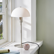 Nordlux Ellen 20 - lampe à poser - Ø 20 x 40 cm - acier brossé et opale