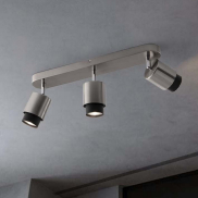 Nova Luce Ison - spot en saillie 3L - 58 x 17 x 14 cm - nickel satiné