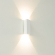 Artdelight Vegas - applique murale - 5 x 5 x 15 cm - 2 x 1,5W LED inclus - IP65 - blanc