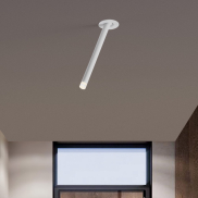Nova Luce Stilvi - plafonnier - Ø 5 x 24 cm - 4W LED inclus - blanc sablé